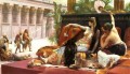Cleopatra probando venenos en presos condenados Alexandre Cabanel desnudo
